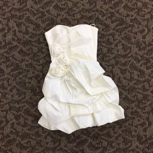 White XOXO Party Formal Prom Dress